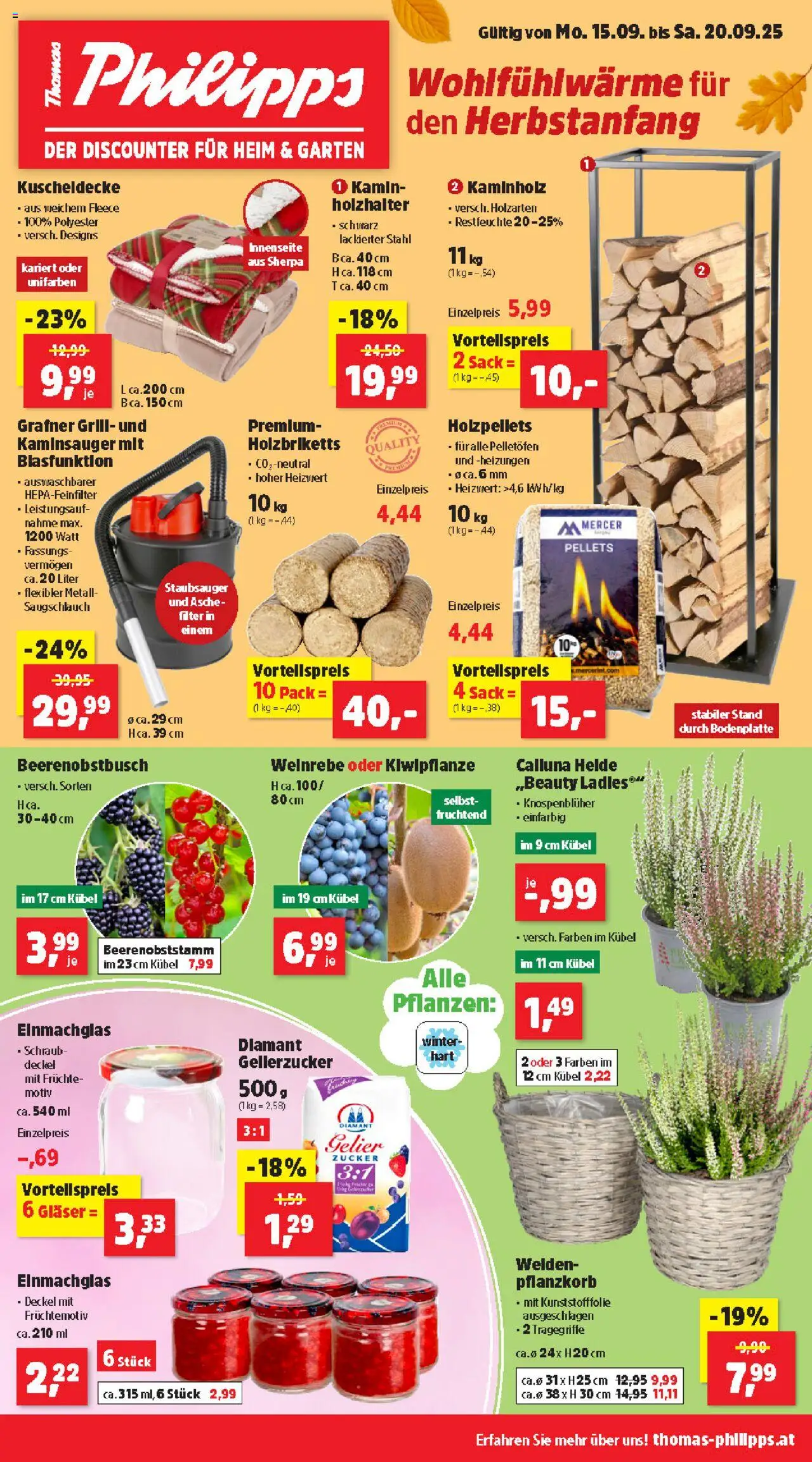 Vorschau der Angebote: Thomas Philipps Flugblatt gültig ab 15.09.2025 - Staubsauger, Grill, Zucker