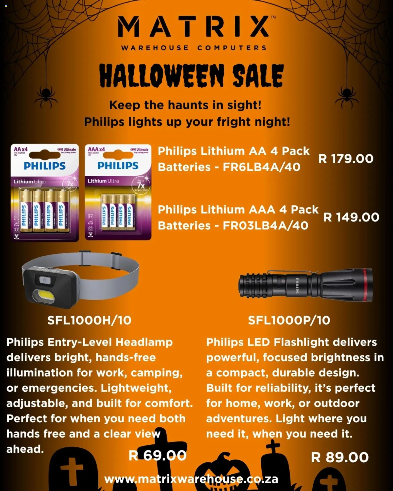 Matrix Warehouse Light Up the Fright from from Tuesday 21/10/2025 > Promotions