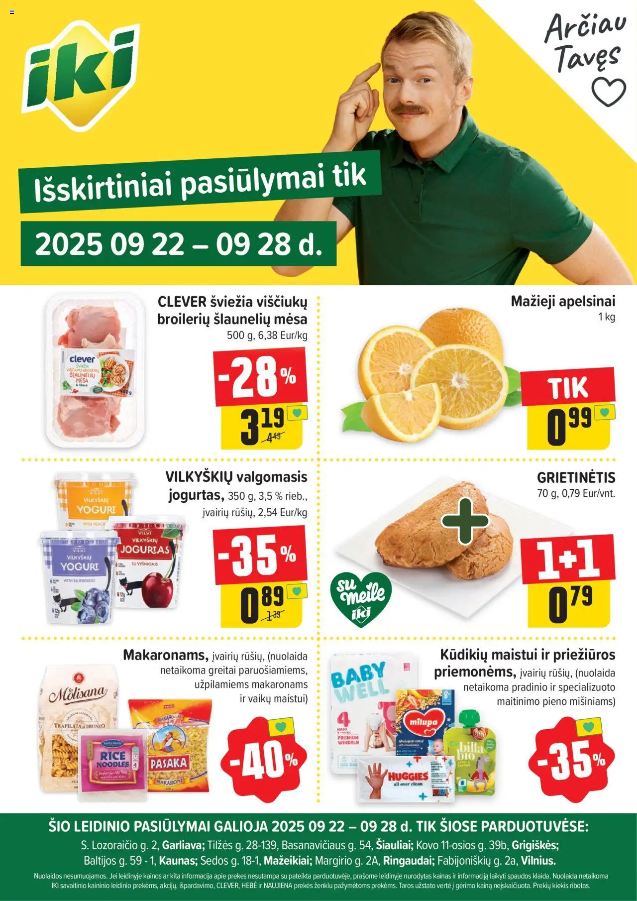 IKI leidinys galioja nuo 2025.09.22 – puslapio numeris 1 - Jogurtas, Apelsinai