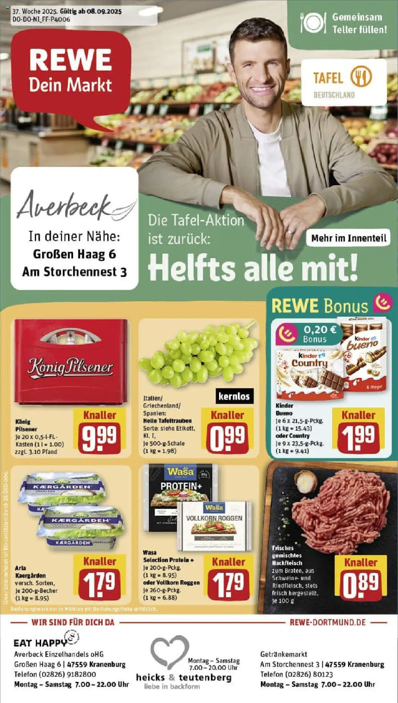 REWE Prospekt ab 07.09.2025 nächste Woche - Prospekt Kranenburg	