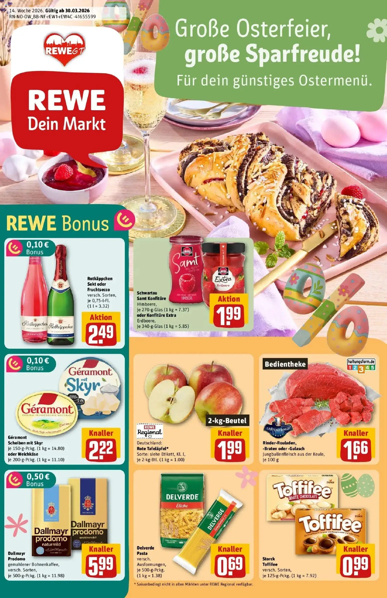 Vorschau von dem Prospekt des Geschäftes Rewe, gültig ab dem 30.03.2026