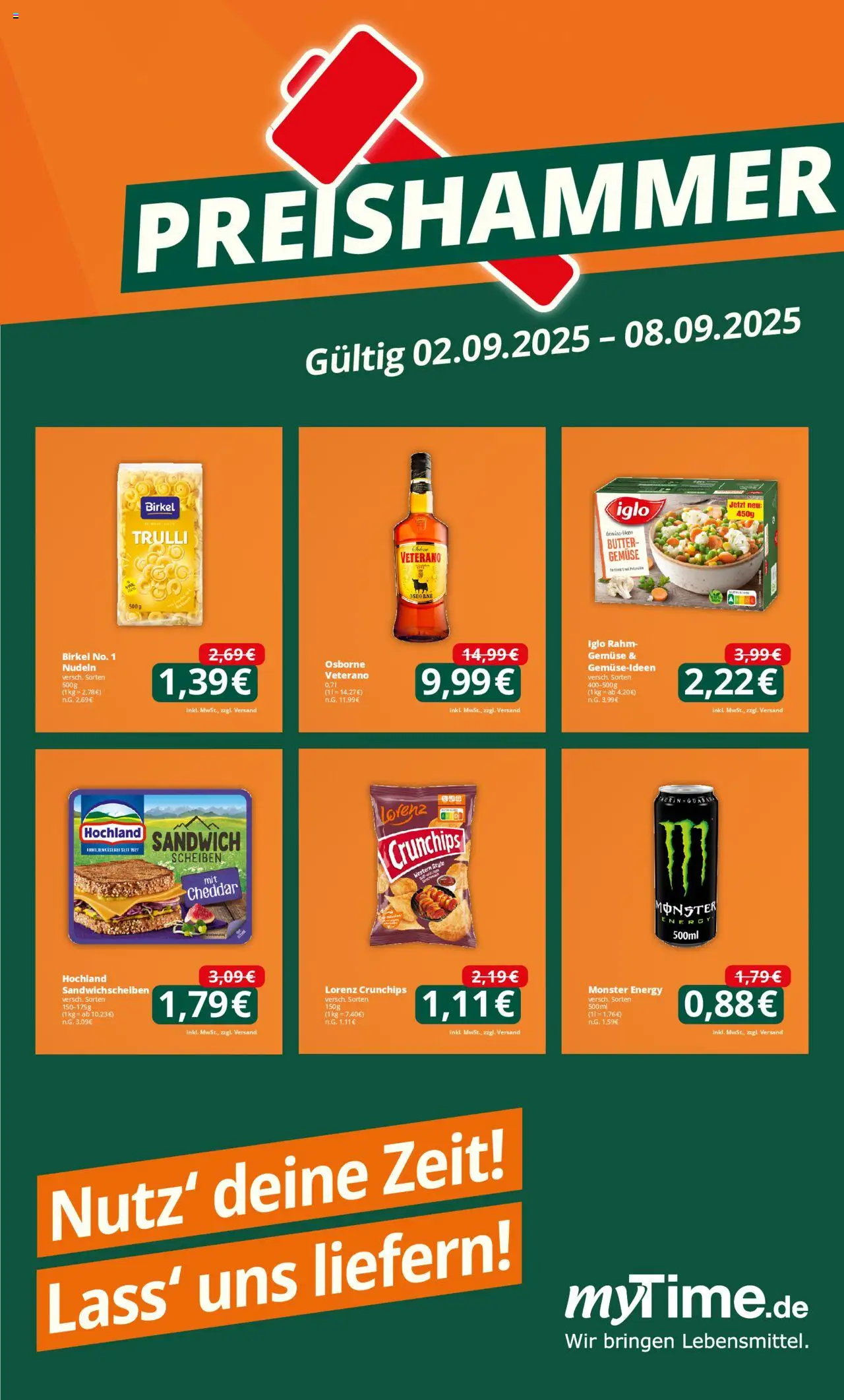 Famila Nordwest Aktuelle Angebote (vom 02.09.2025 - 08.09.2025) - Butter, Monster, Gemüse, Nudeln, Energy, Iglo, Osborne, Lorenz crunchips