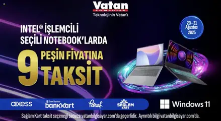 Vatan Bilgisayar İndirim 20.08.2025 - Broşürünün önizlemesi