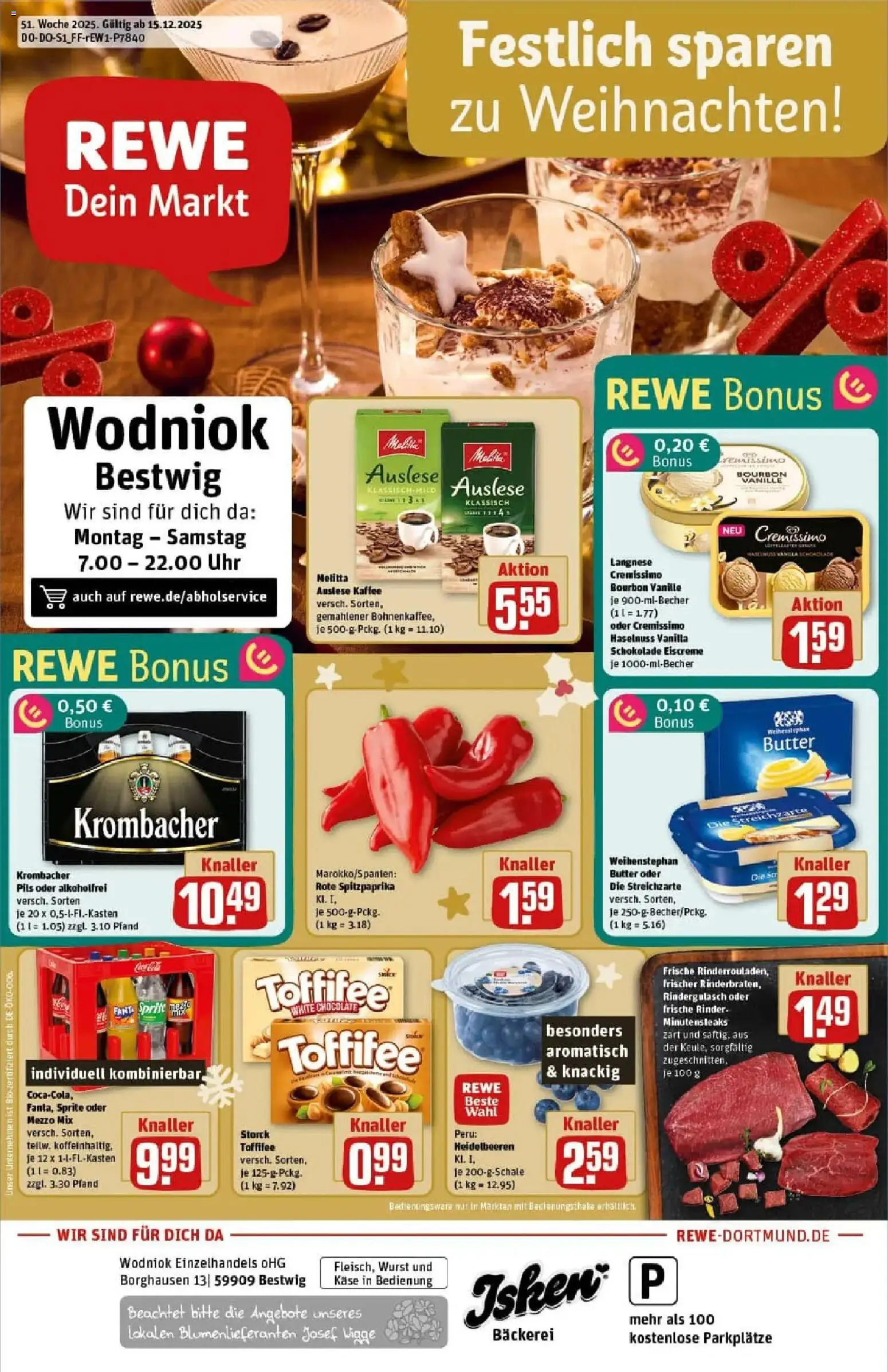 Vorschau von dem Prospekt des Geschäftes Rewe, gültig ab dem 15.12.2025