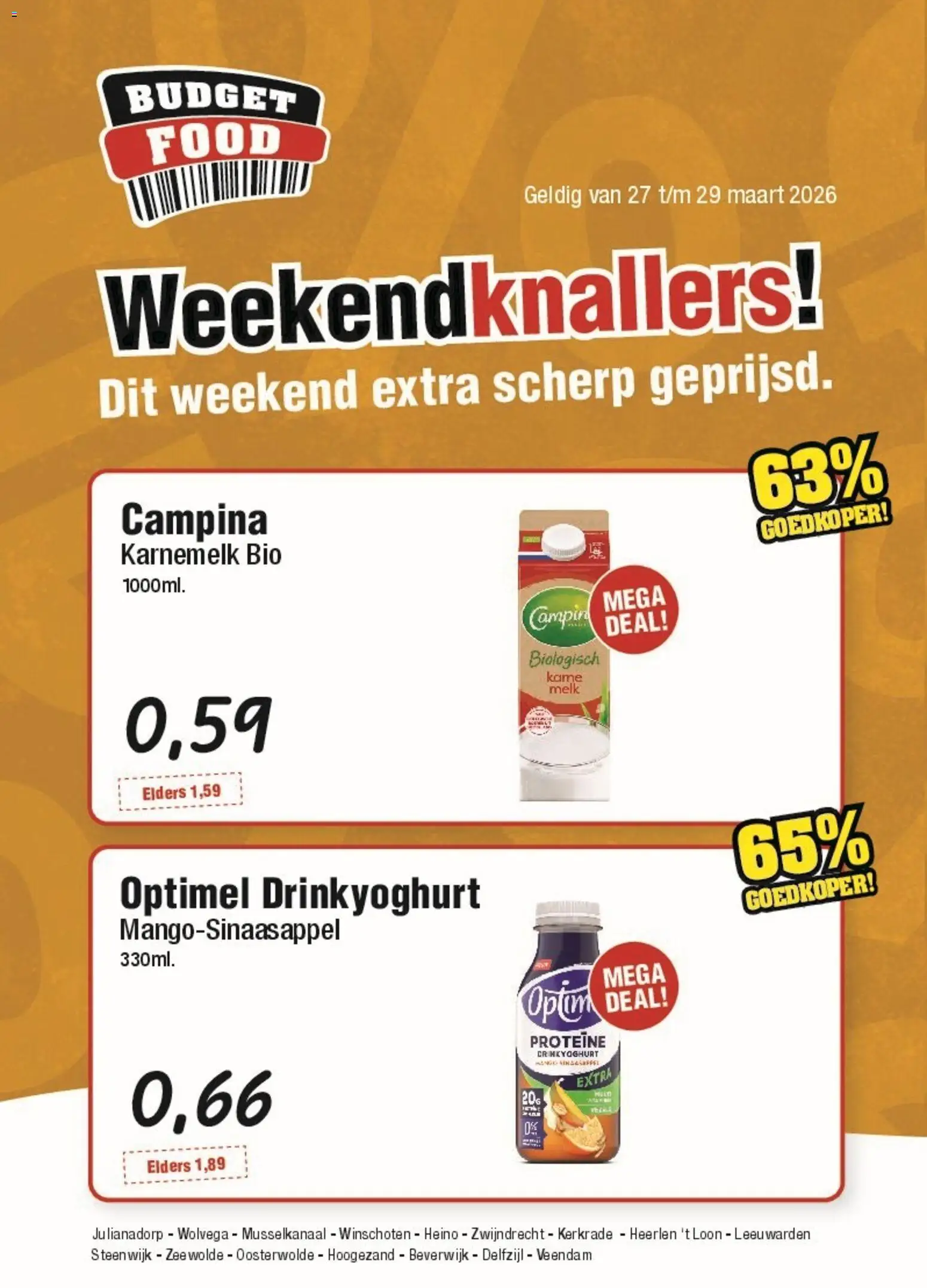 Voorbeeld van Budget Food folder - Weekendfolder van winkel Budget Food geldig vanaf 27-03-2026