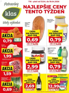 Náhľad Klas letáku platného od 13.04.2026