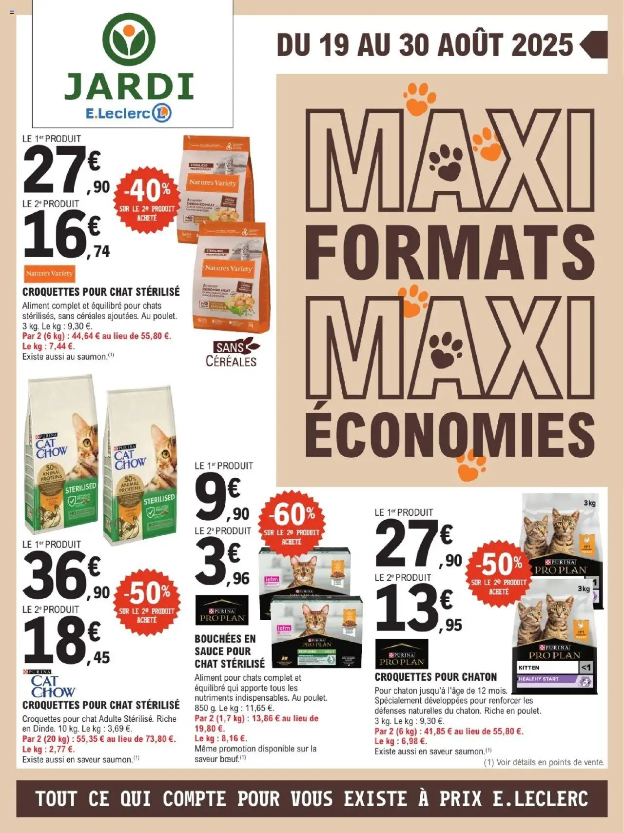 Catalogue Maxi formats maxi économies | Le Blanc Mesnil de la boutique Brico E.Leclerc valable du 19/08/2025 - Page numéro 1
