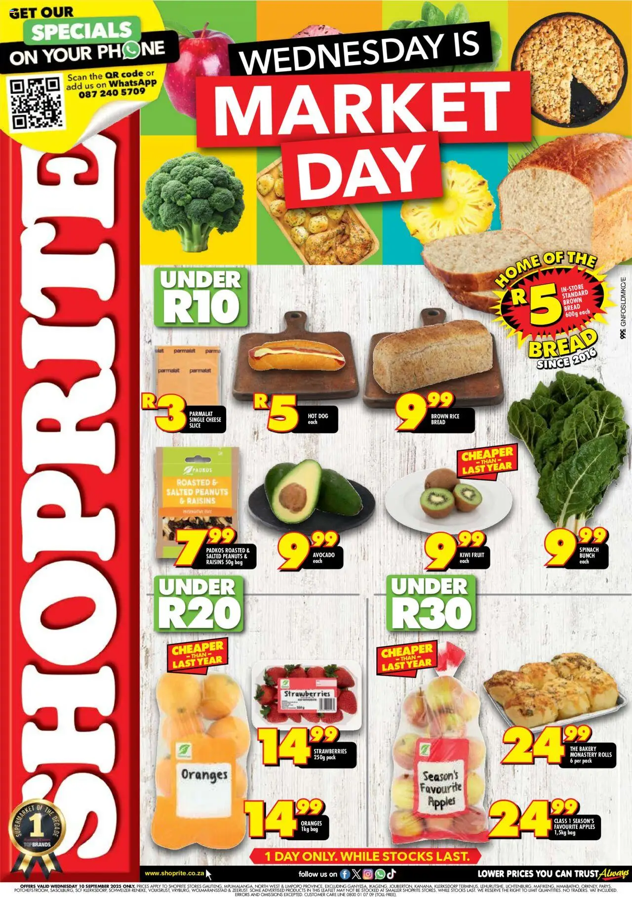Shoprite Gauteng - Market Day Deals 10/09 - 10/09/2025 >> Catalogue