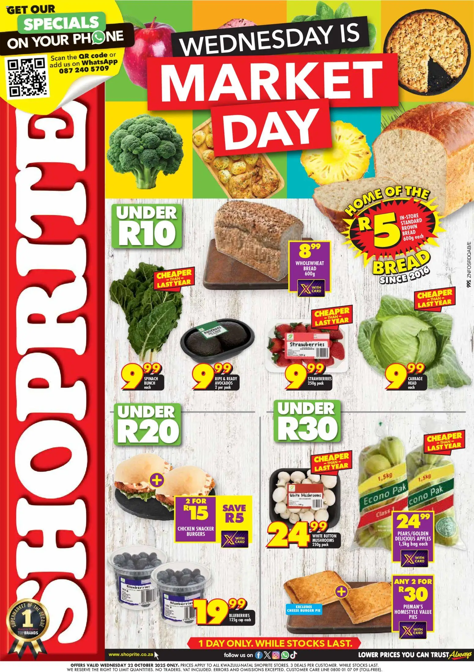 Shoprite KwaZulu-Natal - Market Day Deals 22/10 - 22/10/2025 >> Catalogue