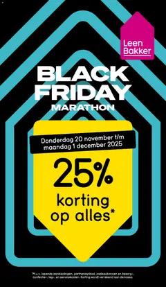 Voorbeeld van Folder - Black Friday van winkel Leen Bakker geldig vanaf 20-11-2025