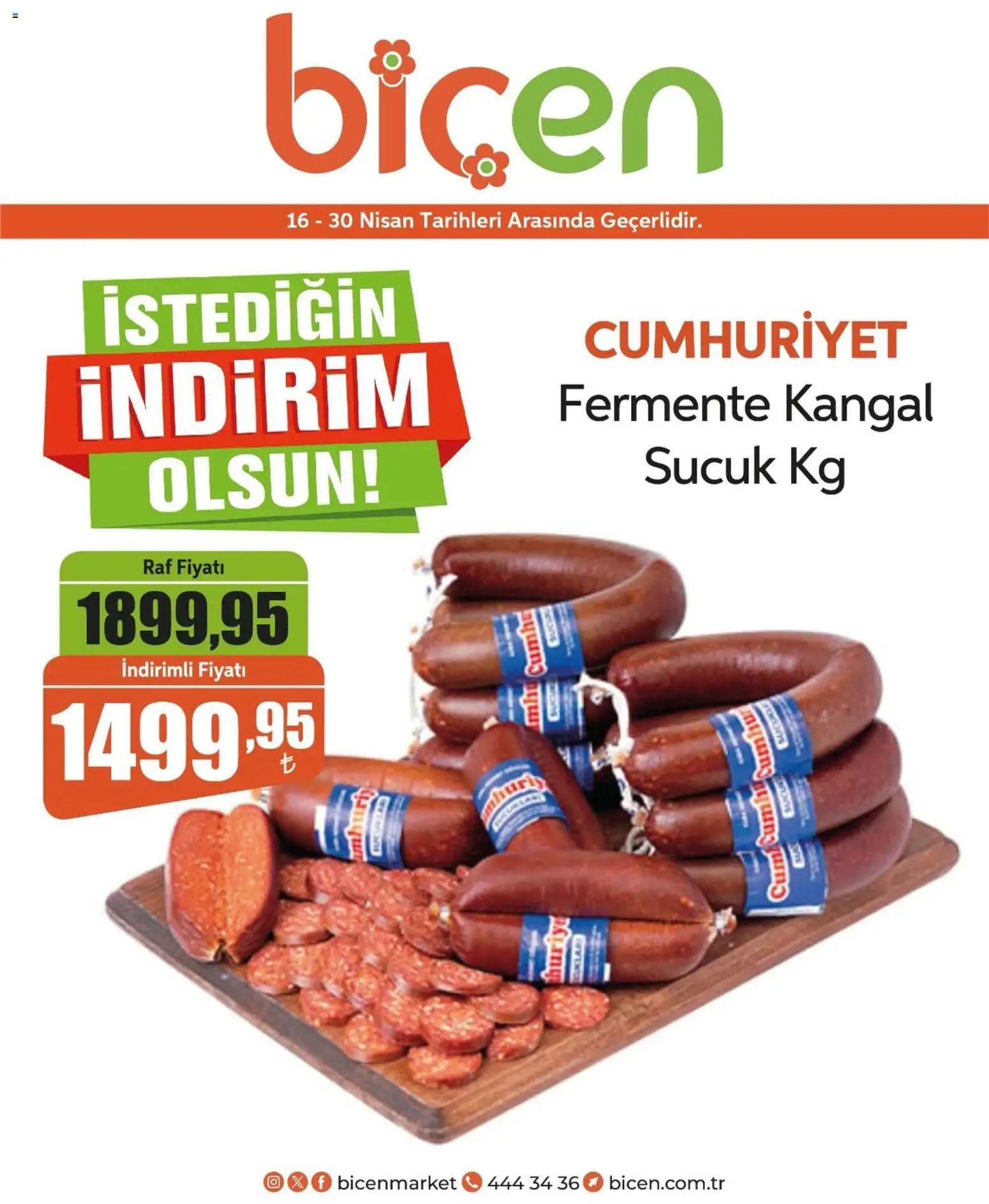 Biçen Market Biçen Market İndirim 16.04.2026 - Broşürünün önizlemesi