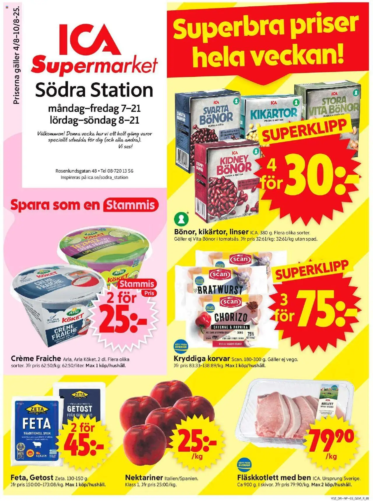 Stockholm är giltig 04/08 2025 > Veckans Erbjudanden gäller från 04/08/2025 till 10/08/2025 sidnummer 1