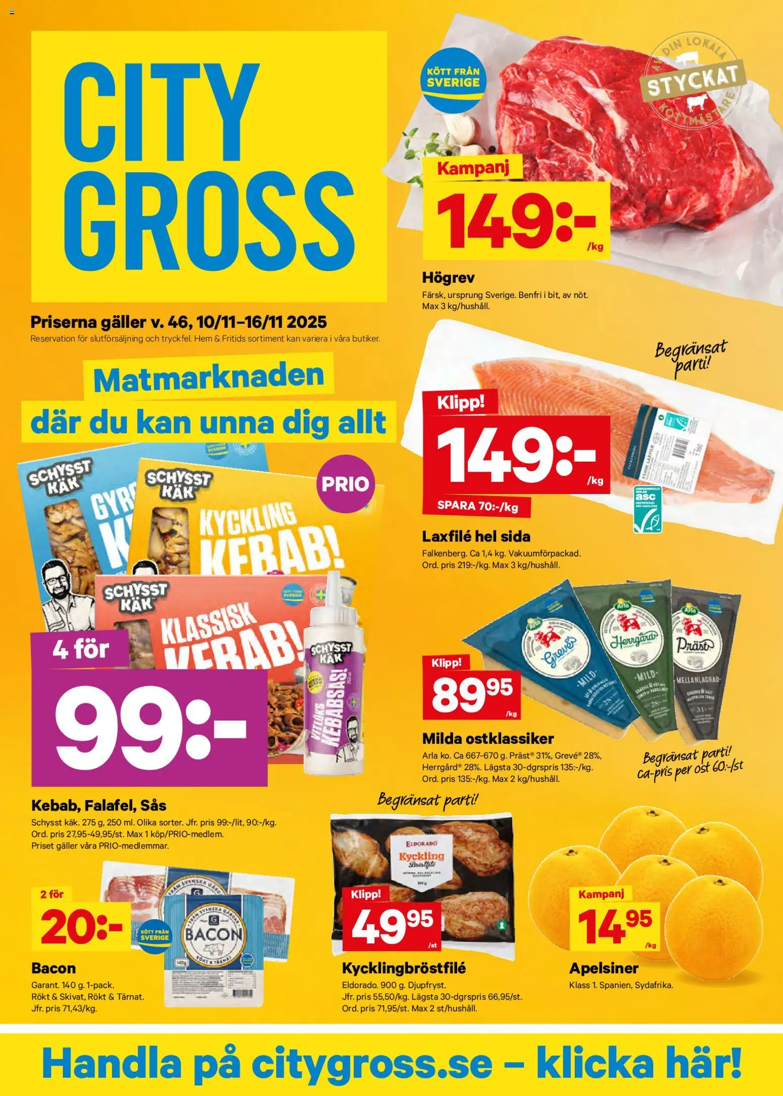 Förhandsgranska reklamblad Aktuella reklamblad City Gross från butik City Gross gäller från 10/11/2025