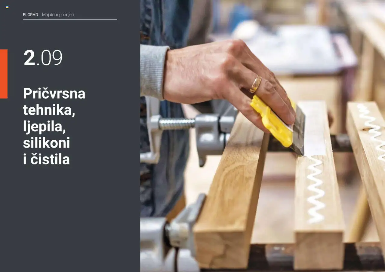 Elgrad aktualni Pričvrsna tehnika, ljepila, silikoni i čistila vrijedi od 06.10.2025 - tjedna akcija broj stranice 1