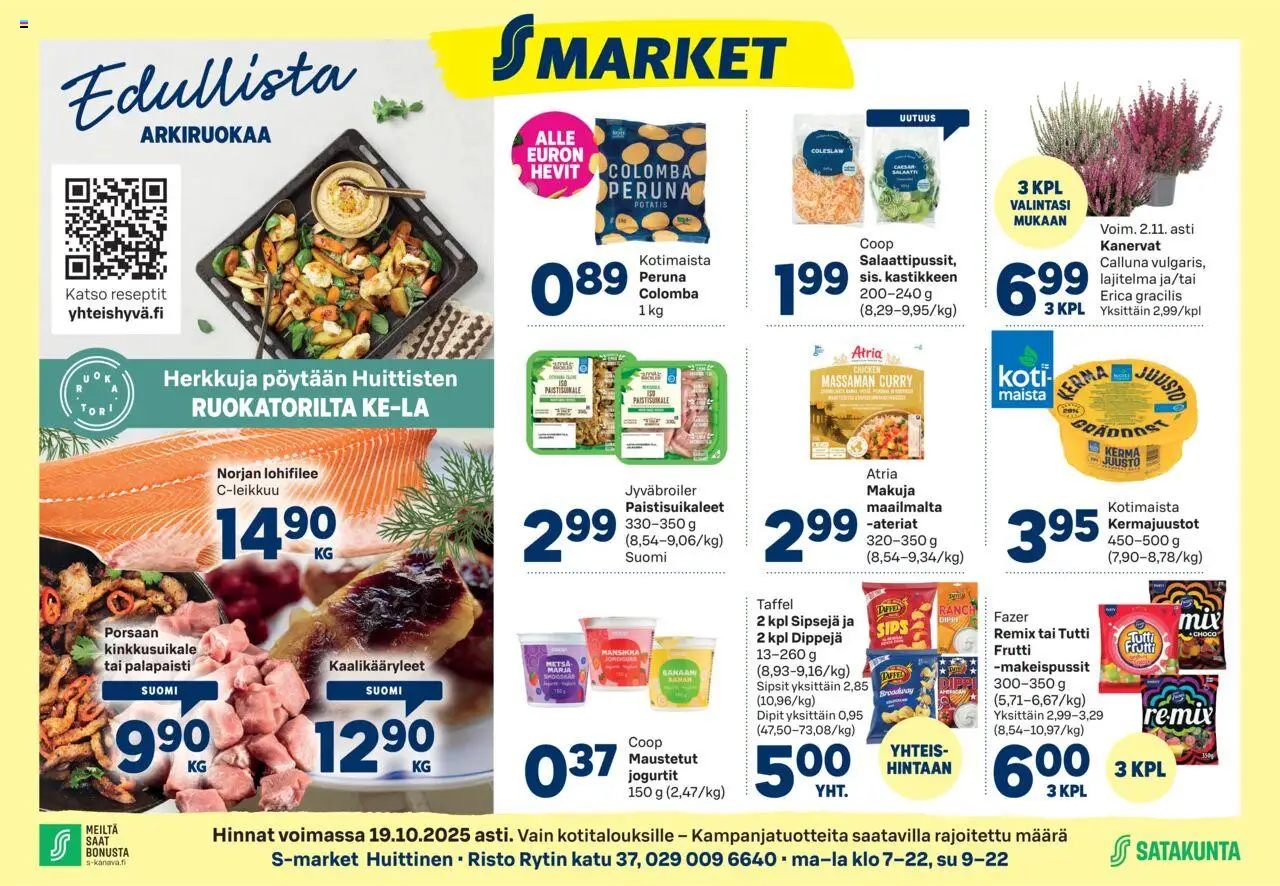 S-market-kaupan Huittinen voimassa 15/10/2025 - Sivulla 1
