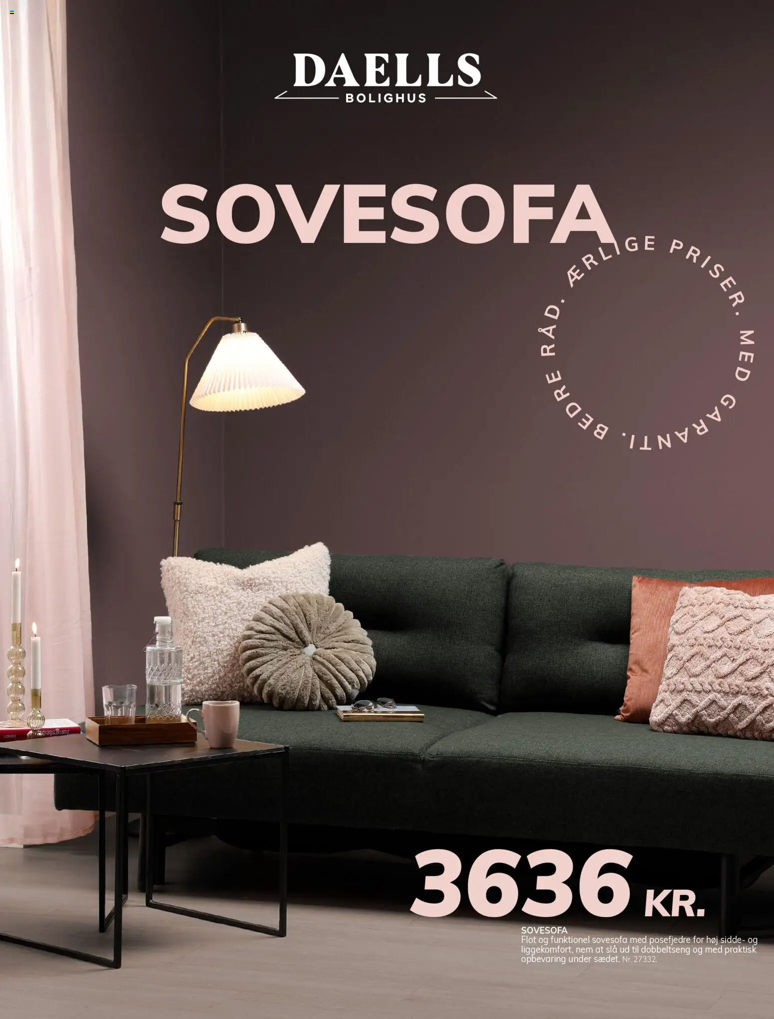 Eksempel på tilbudsavis Find din sovesofaer her fra butik Daells Bolighus gyldig fra 14/11/2025