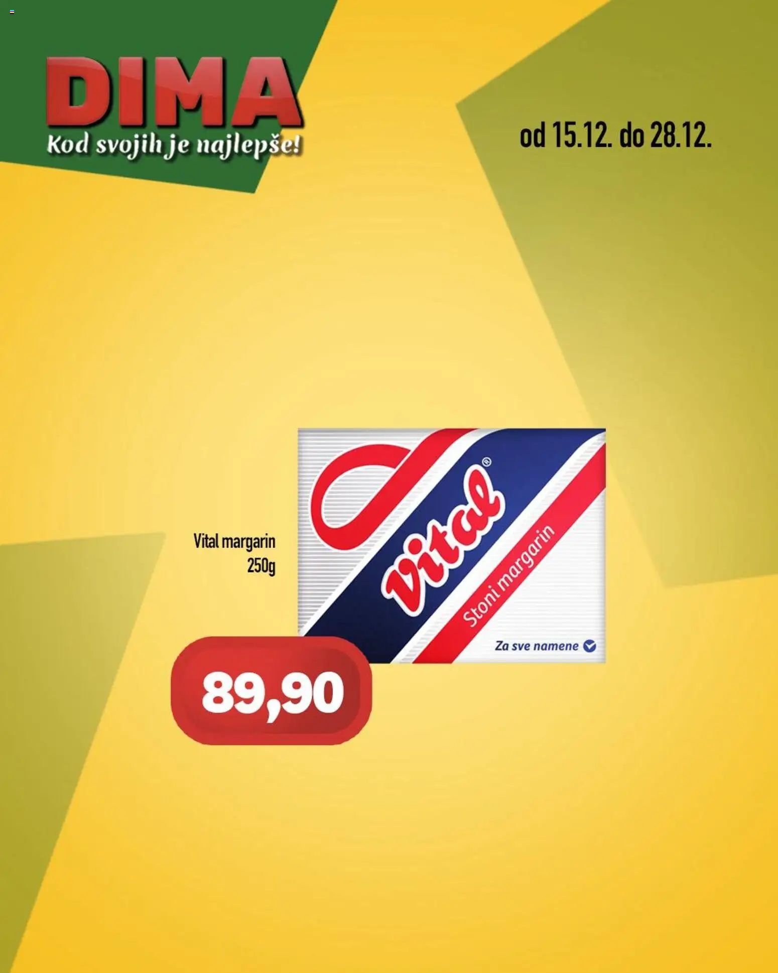 Pregled VP Dima kataloga - važi od 15.12.2025 - Margarin