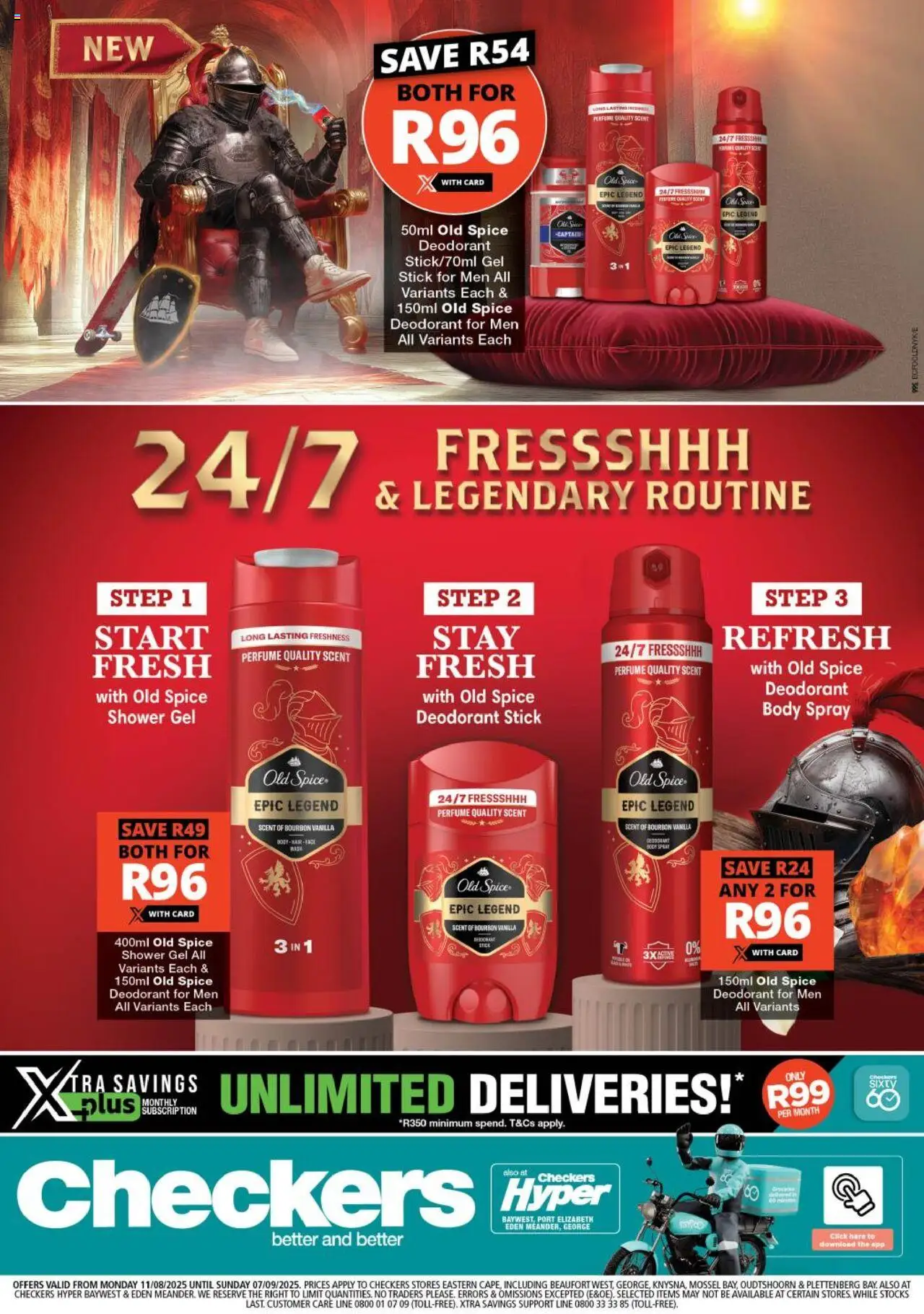 Checkers Eastern Cape - Old Spice Promotion 11/08 - 07/09/2025 >> Catalogue