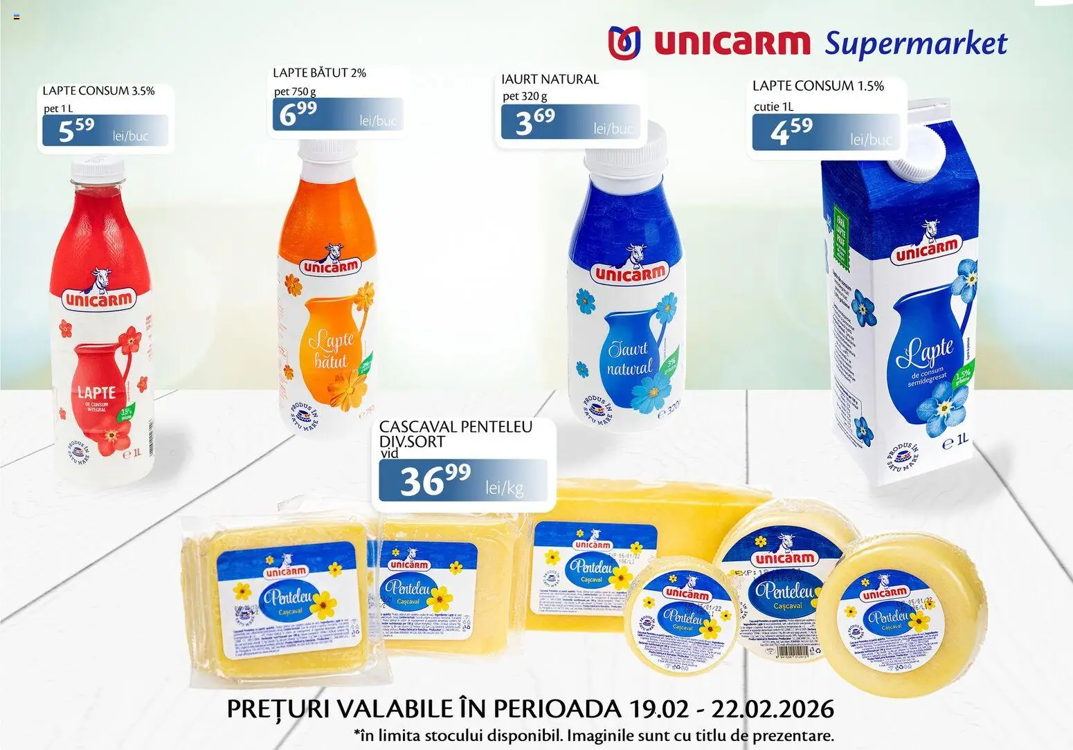 Previzualizarea de cataloage: Unicarm Catalog - Produse lactate valabil de la 19.02.2026