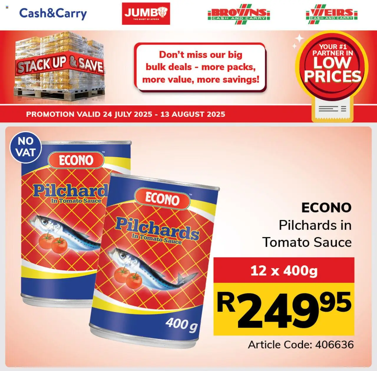 Jumbo Specials from 24/07 - 13/08/2025 > Promotions