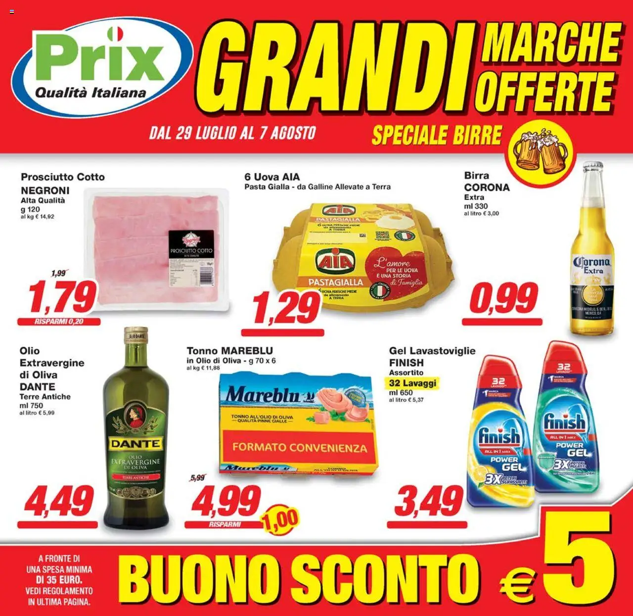 Volantino Prix valido da 29/07/2025 numero di pagina 1