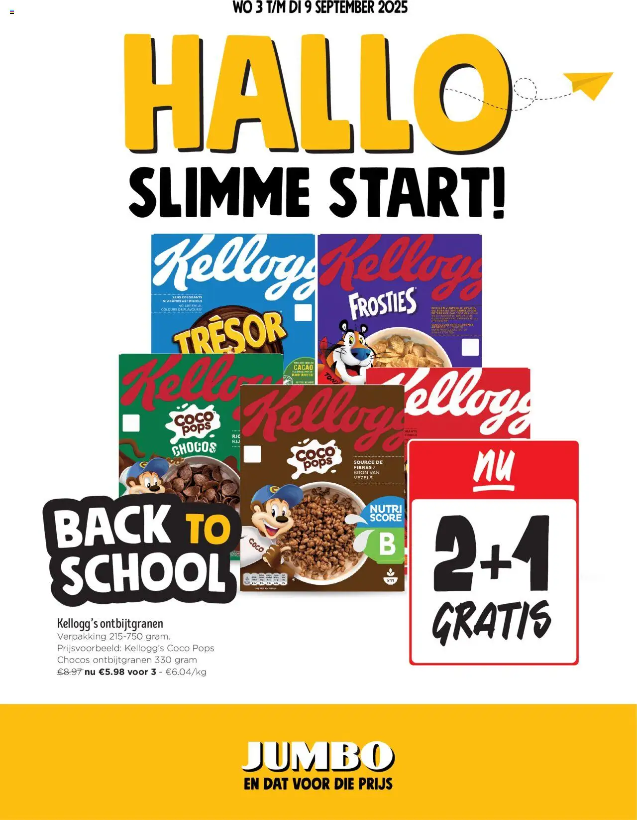 JUMBO shop Folder / Publicité geldig vanaf 03/09/2025 - Paginanummer 1