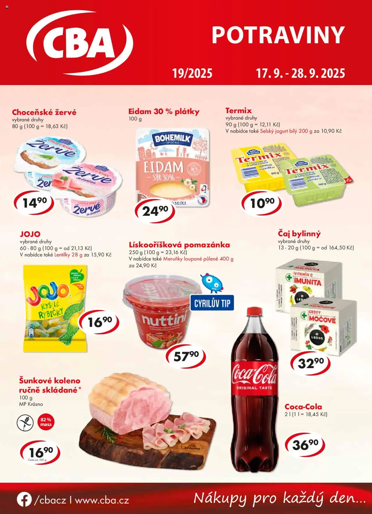  CBA Leták (17.09.2025 - 28.09.2025)