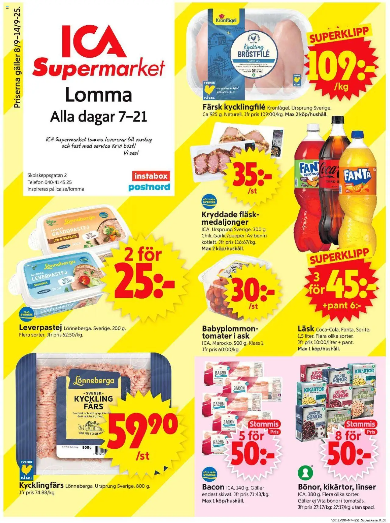 Lomma är giltig 08/09 2025 > Veckans Erbjudanden gäller från 08/09/2025 till 14/09/2025 sidnummer 1