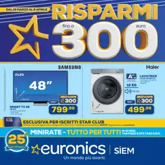 Anteprima dell'opuscolo Euronics volantino Risparmi dal negozio Euronics valido da 19/03/2026