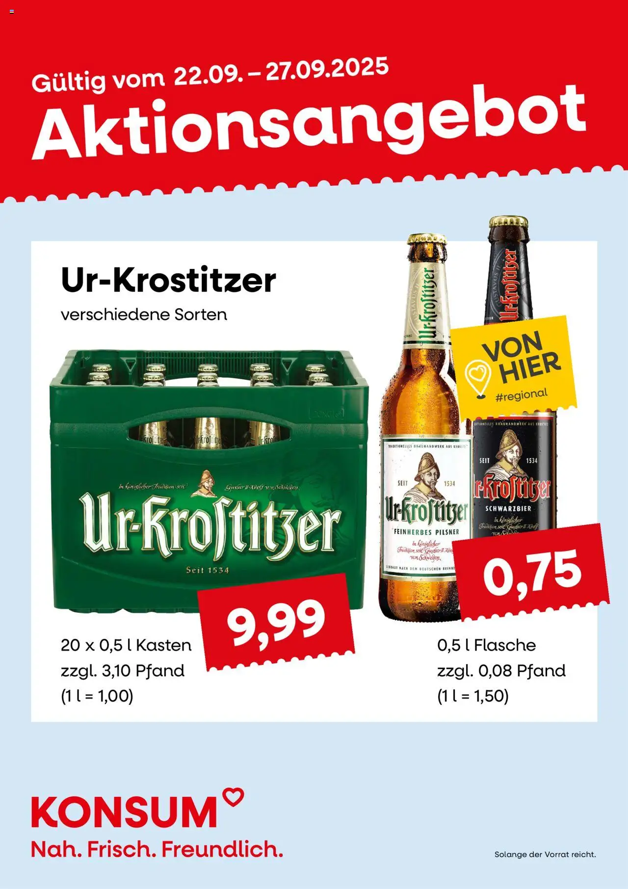 KONSUM Leipzig Prospekt (vom 22.09.2025 - 27.09.2025)