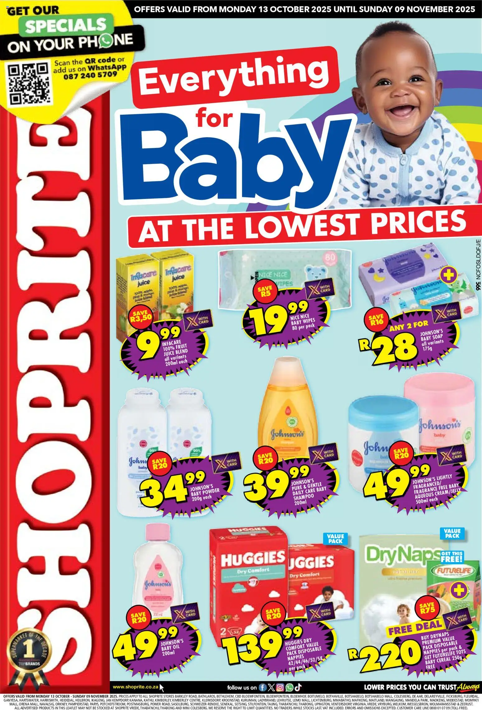 Shoprite Northern Cape - Shoprite Baby 13/10 - 09/11/2025 >> Catalogue