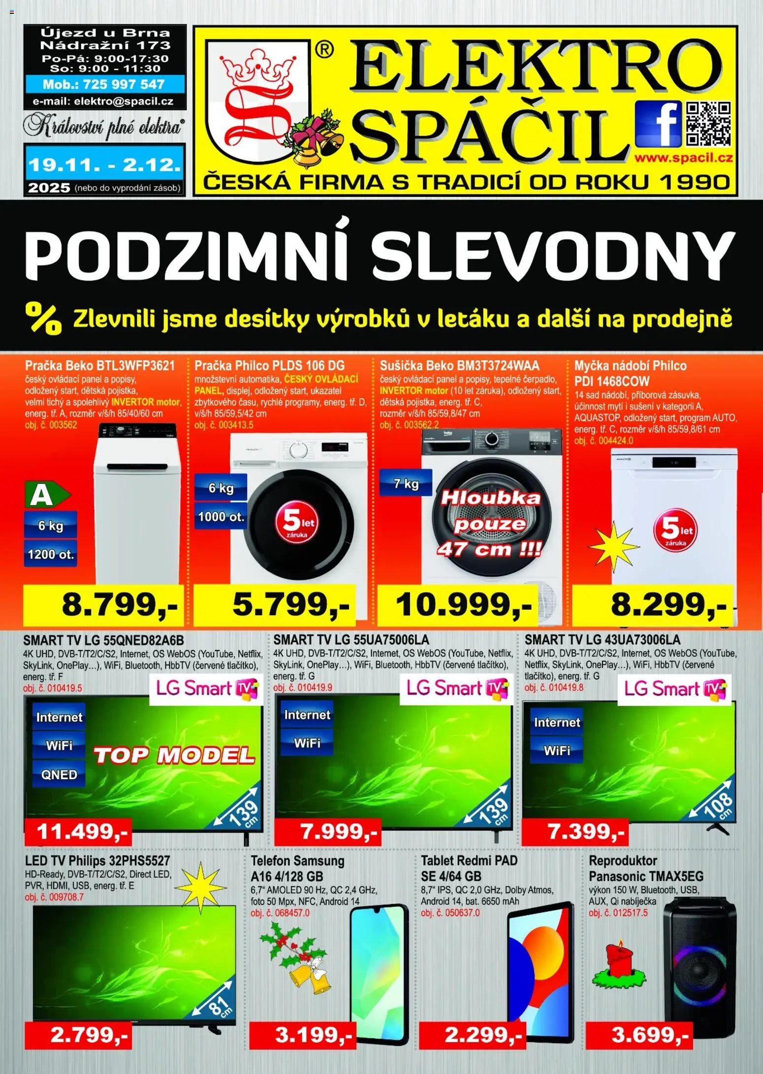 Náhled nabídky: Elektro Spáčil Leták platný od 19.11.2025