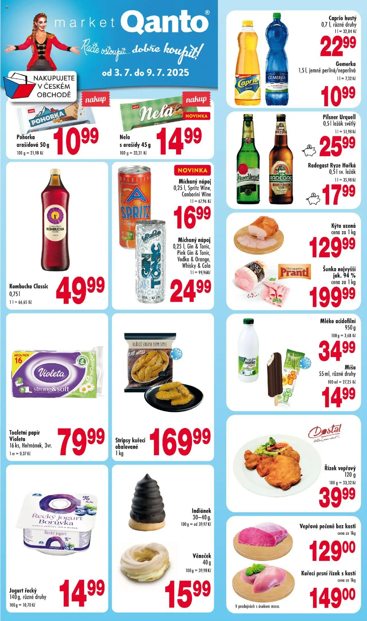  Astur & Qanto Leták (03.07.2025 - 09.07.2025) - Pilsner Urquell, Mléko, Radegast, Jogurt, Citron, Stripsy, Kýta, Spritz