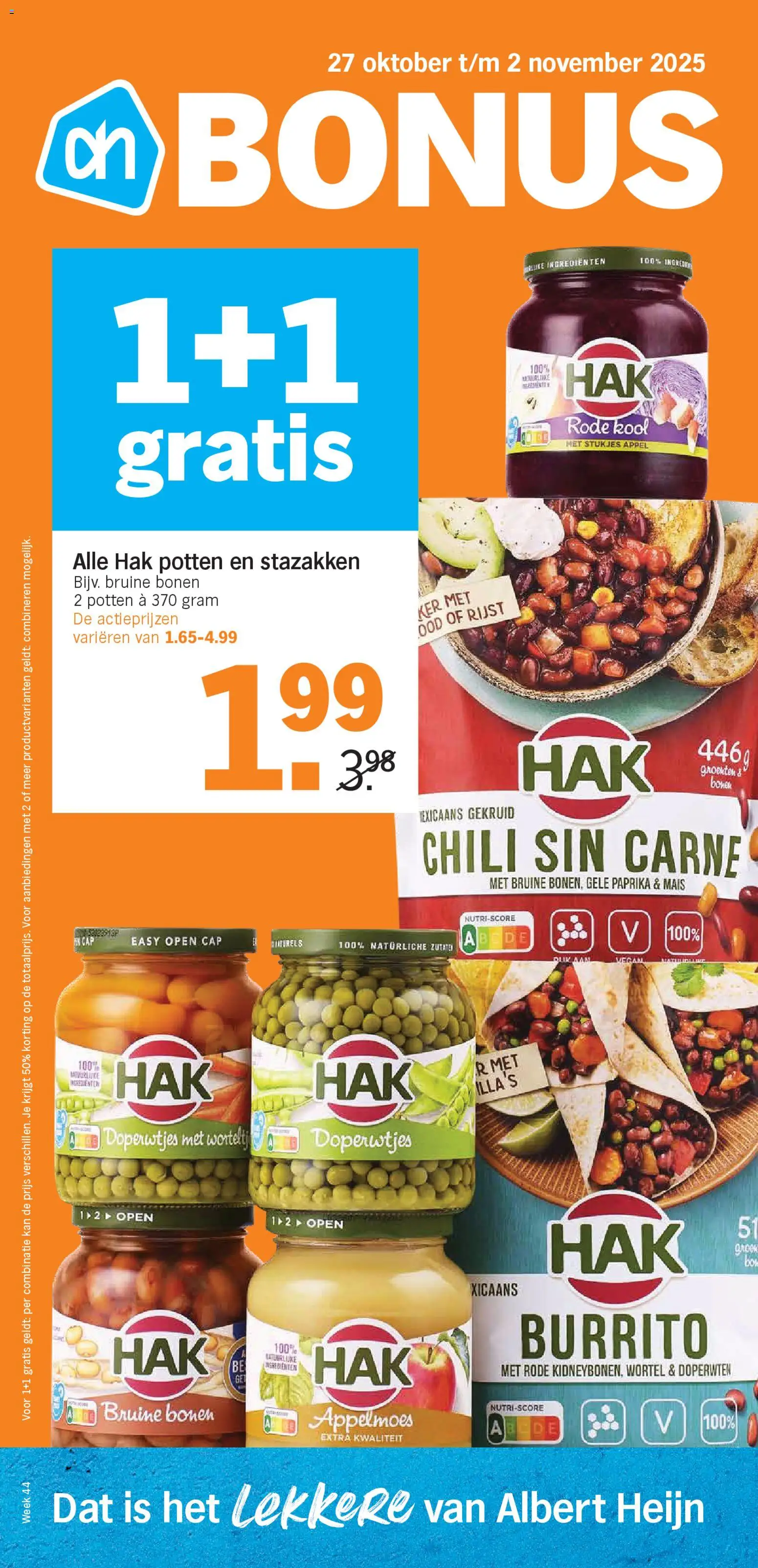 Albert Heijn shop Folder week 44 geldig vanaf 27-10-2025 - Paginanummer 1