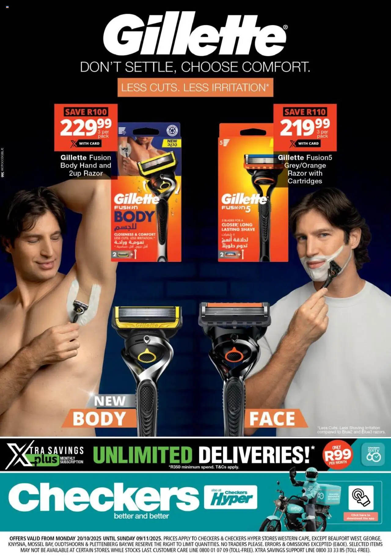 Checkers Western Cape - Gillette Promotion 20/10 - 09/11/2025 >> Catalogue