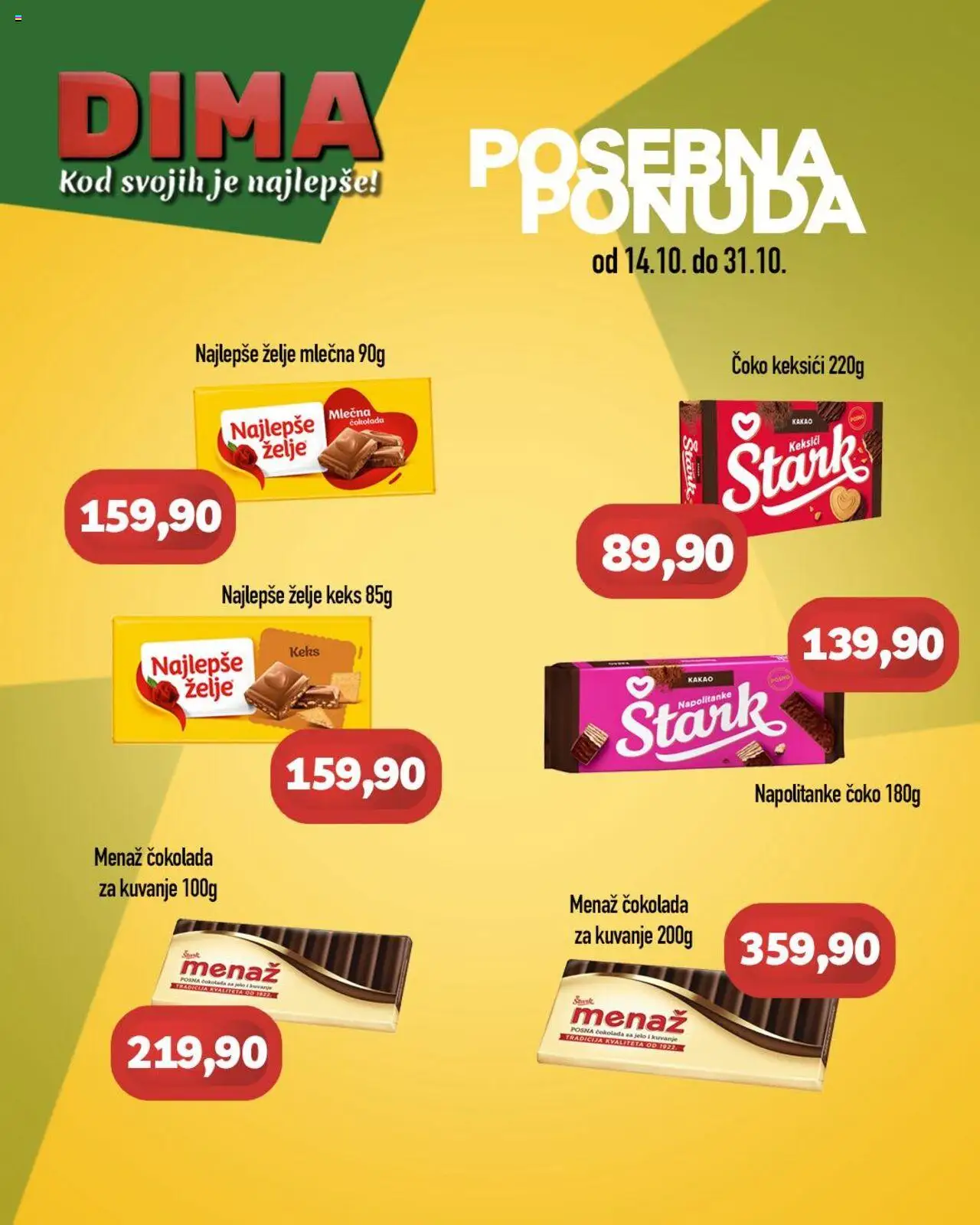 VP Dima katalog važi od 14.10.2025 - stranica 1 - Kakao, Čokolada, Keks, Napolitanke, Čokolada za kuvanje