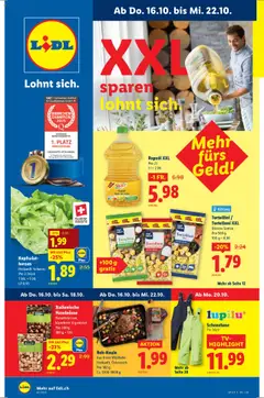 Vorschau des Merkblatts Aktionen vom Shop Lidl gültig von 16.10.2025 bis 22.10.2025
