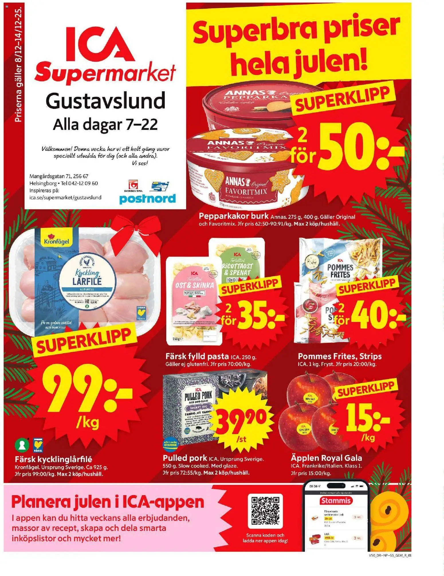 Förhandsgranska reklamblad Helsingborg från butik ICA Supermarket gäller från 08/12/2025