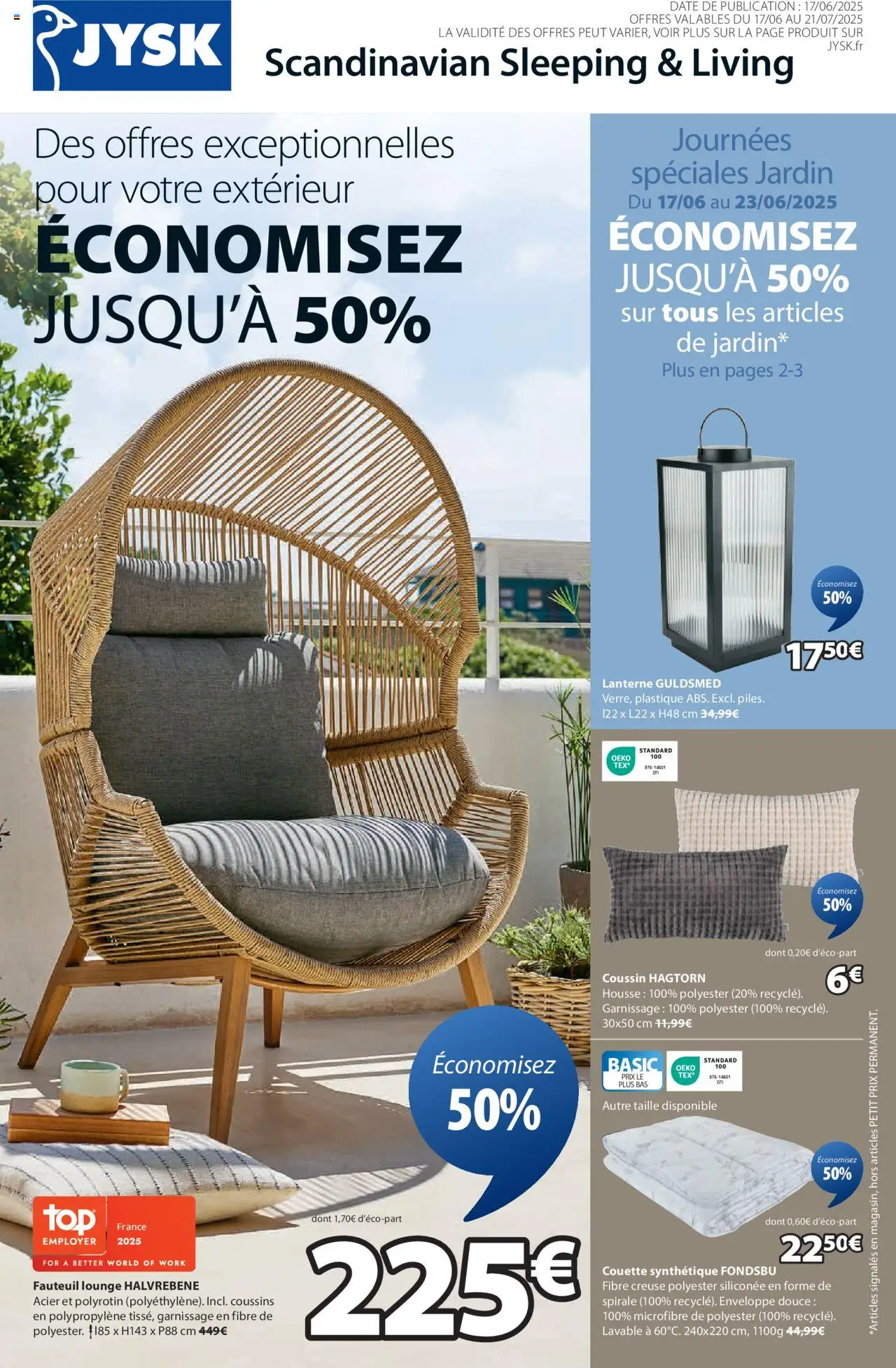 Catalogue de la boutique Jysk valable du 17/06/2025 - Page numéro 1