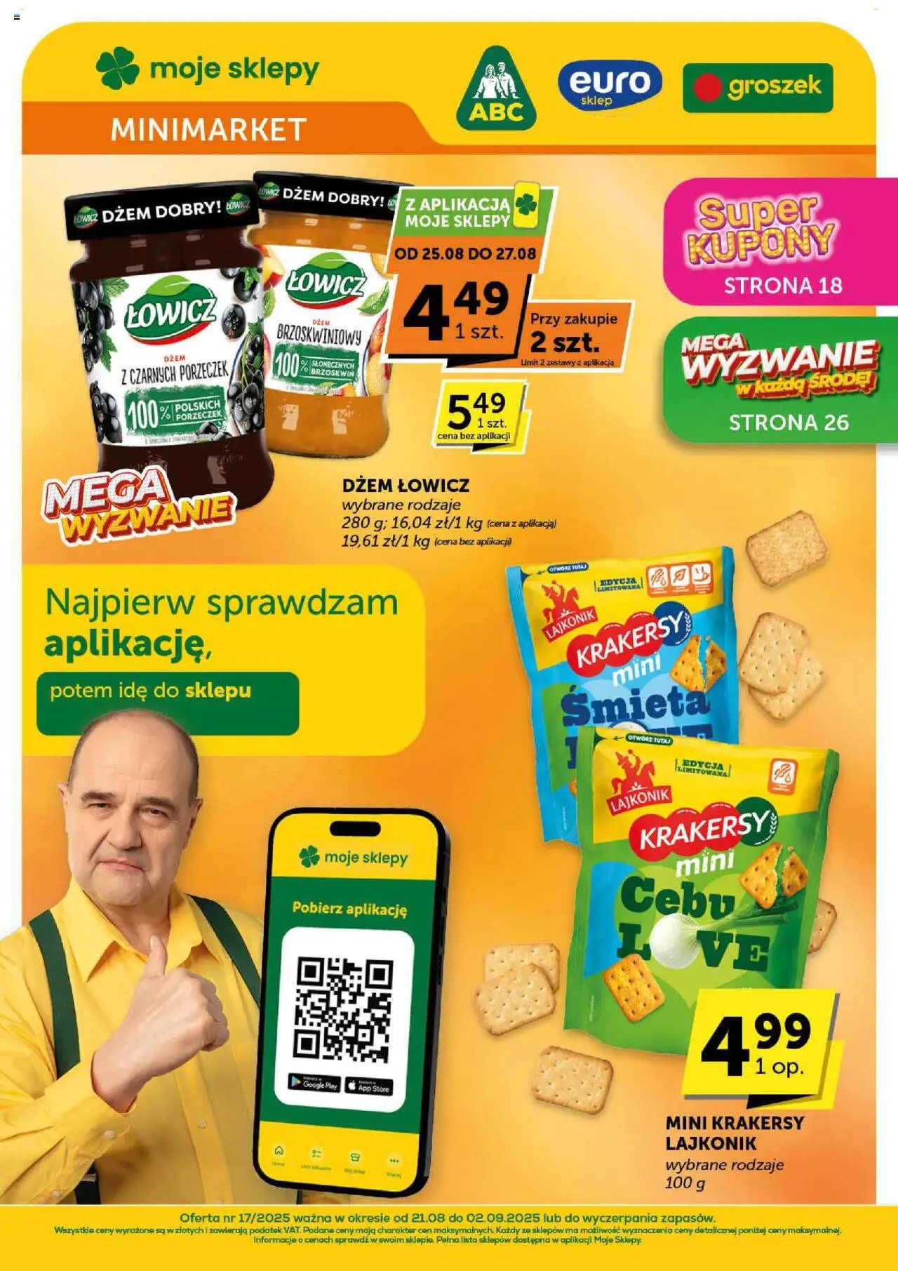 Groszek Minimarket od 21.08.2025 - Nowa Gazetka - Numer strony 1