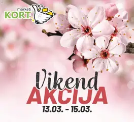 Pregled letka Kort Marketi vikend akcija trgovine Kort Marketi vrijedi od 13.03.2026