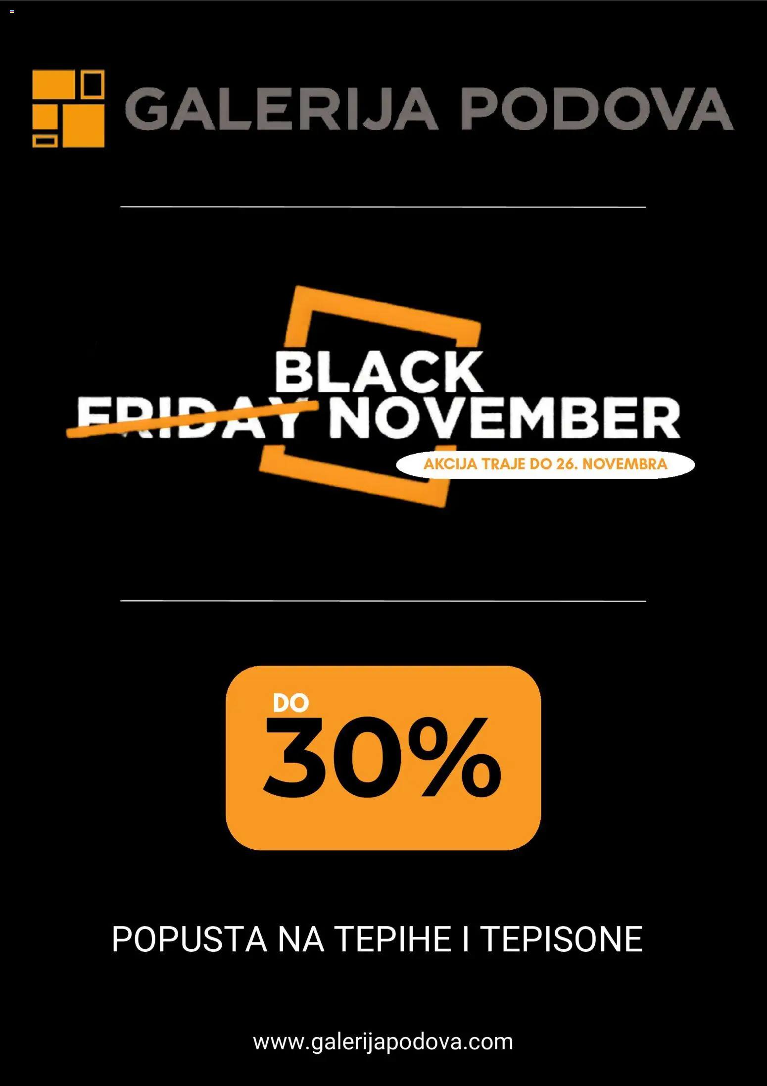 Pregled Galerija Podova kataloga - važi od 18.11.2025