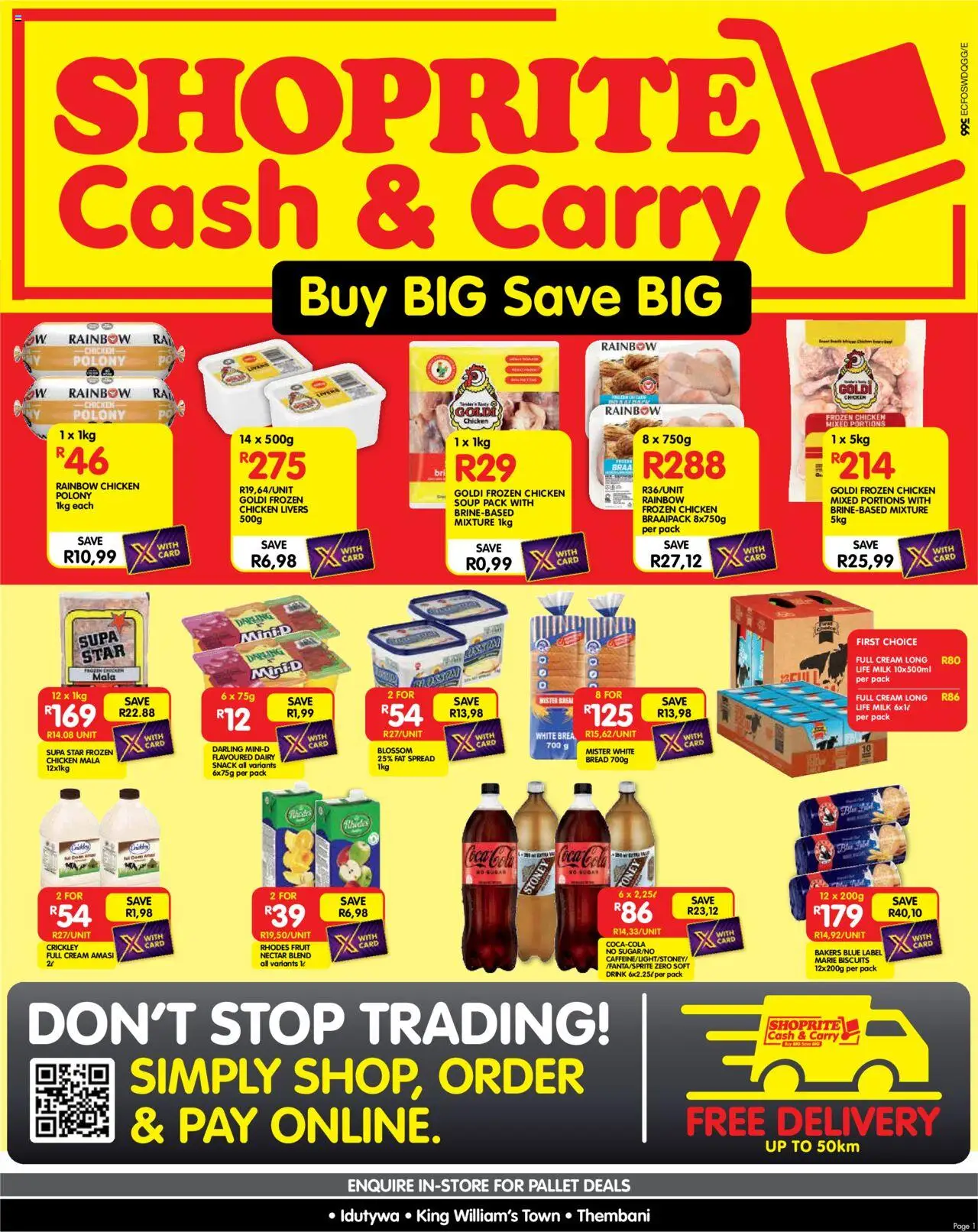 Shoprite Eastern Cape - Cash & Carry Month-End Deals Idutywa, King William's Town & Thembani 20/10 - 02/11/2025 >> Catalogue
