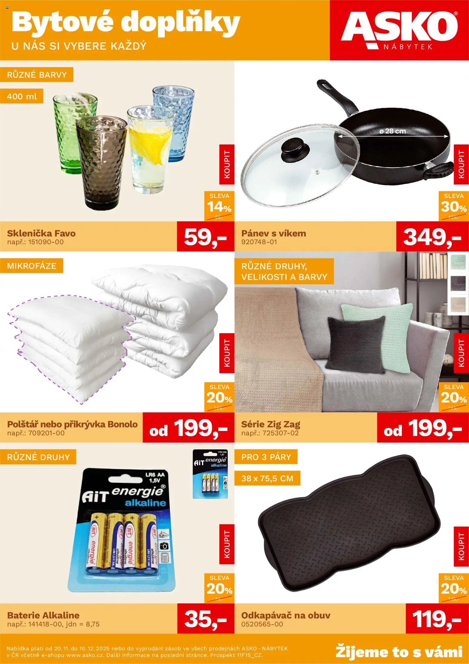 Náhled nabídky: ASKO nábytek Leták - Bytové doplňky za skvělé ceny platný od 20.11.2025