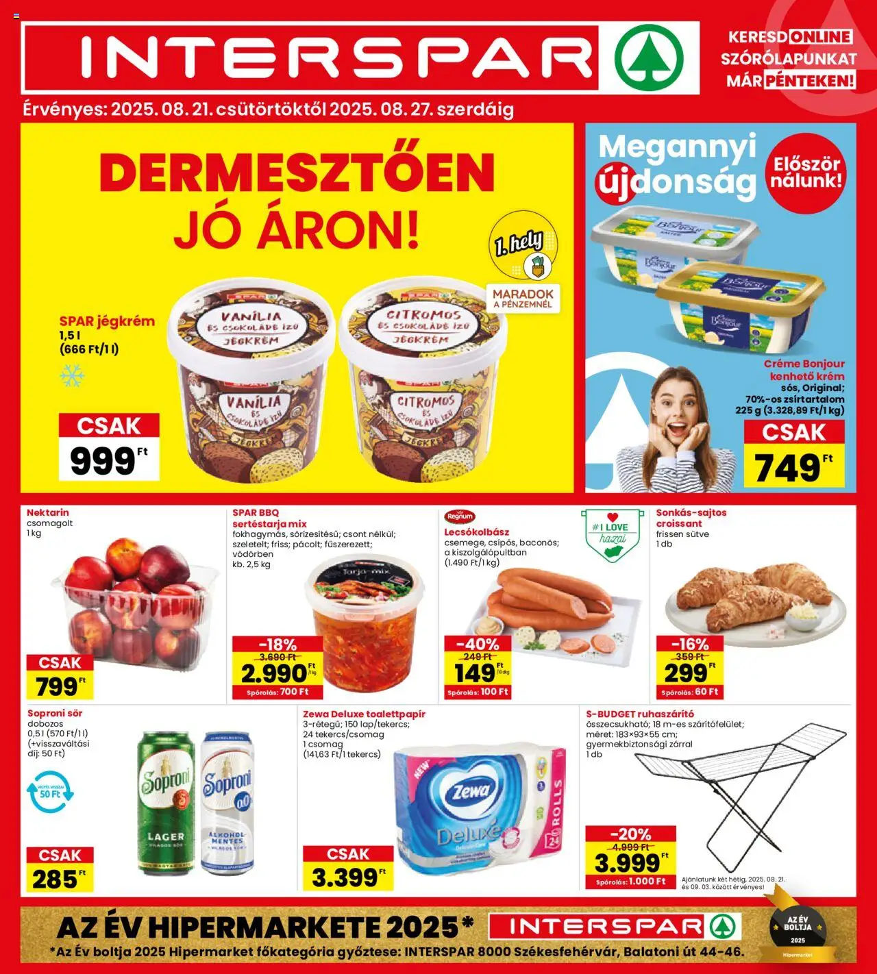 Interspar aktuális szórólap, érvényes 2025.08.21.-től - 1 oldal