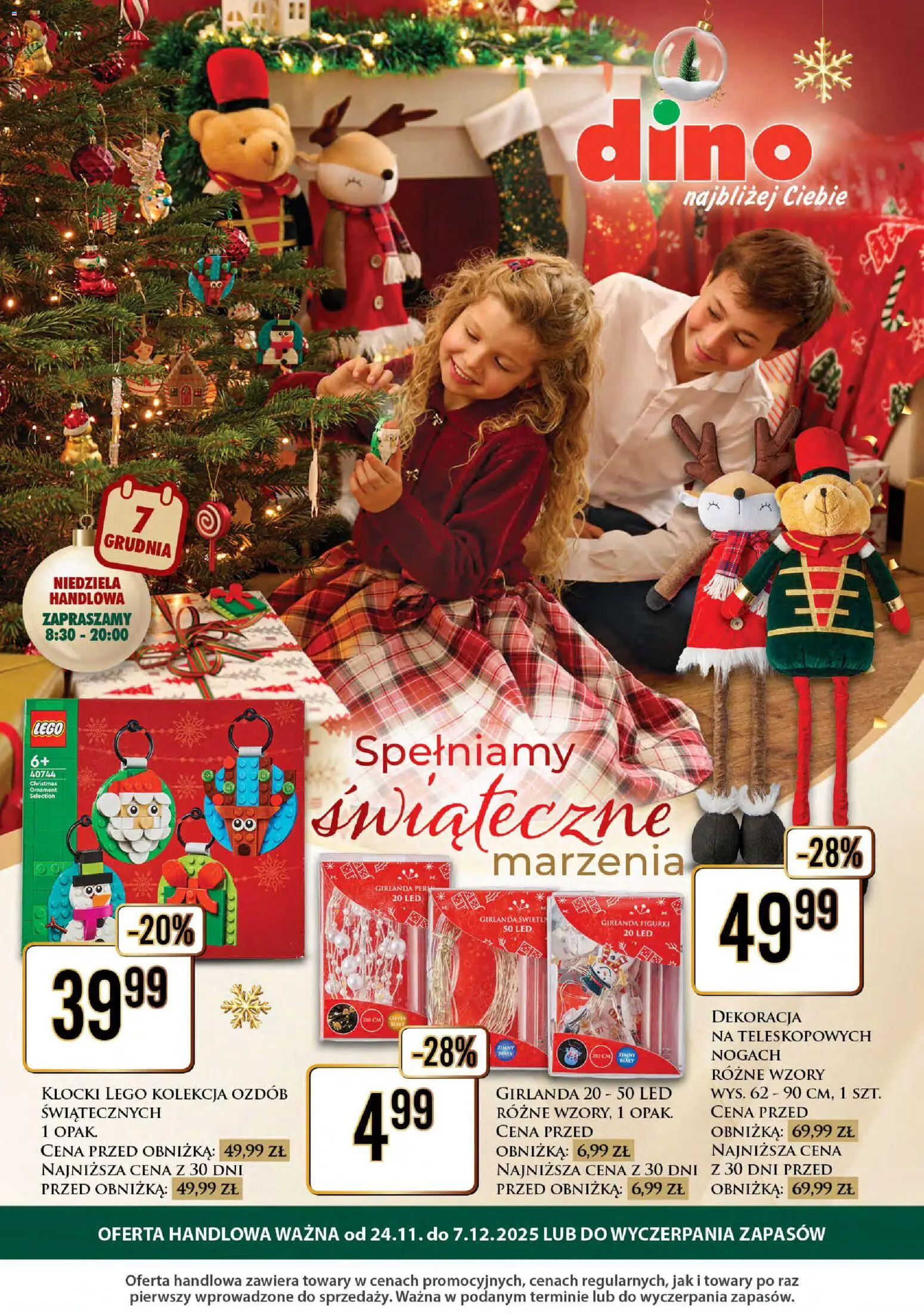 Pogląd gazetki "Spełniamy świąteczne marzenia" ze sklepu Dino ważnej od 24.11.2025