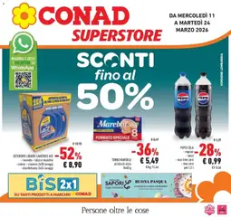 Anteprima dell'opuscolo Sconti fino al 50% dal negozio Conad valido da 11/03/2026