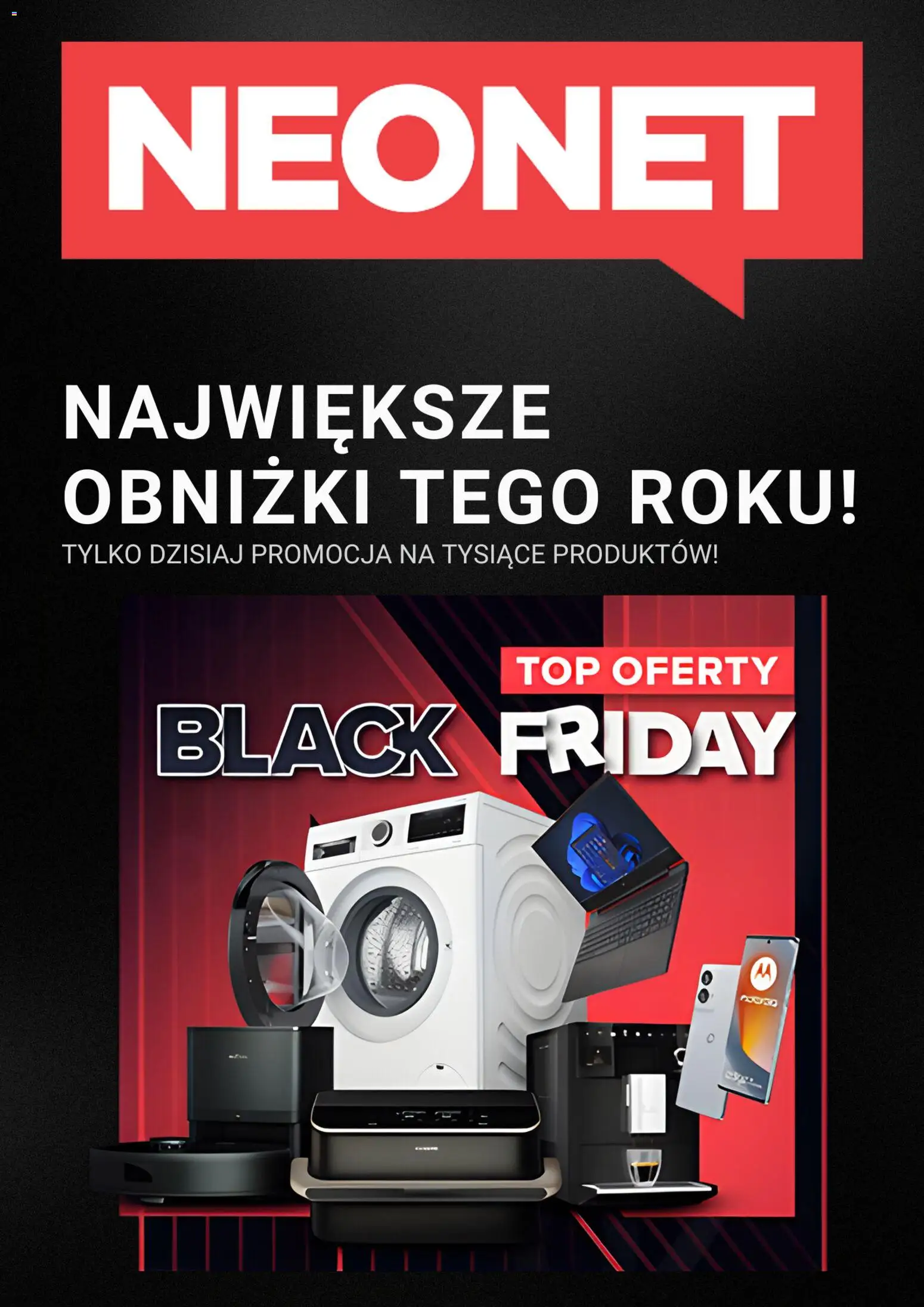 Pogląd gazetki "Black Friday" ze sklepu Neonet ważnej od 28.11.2025