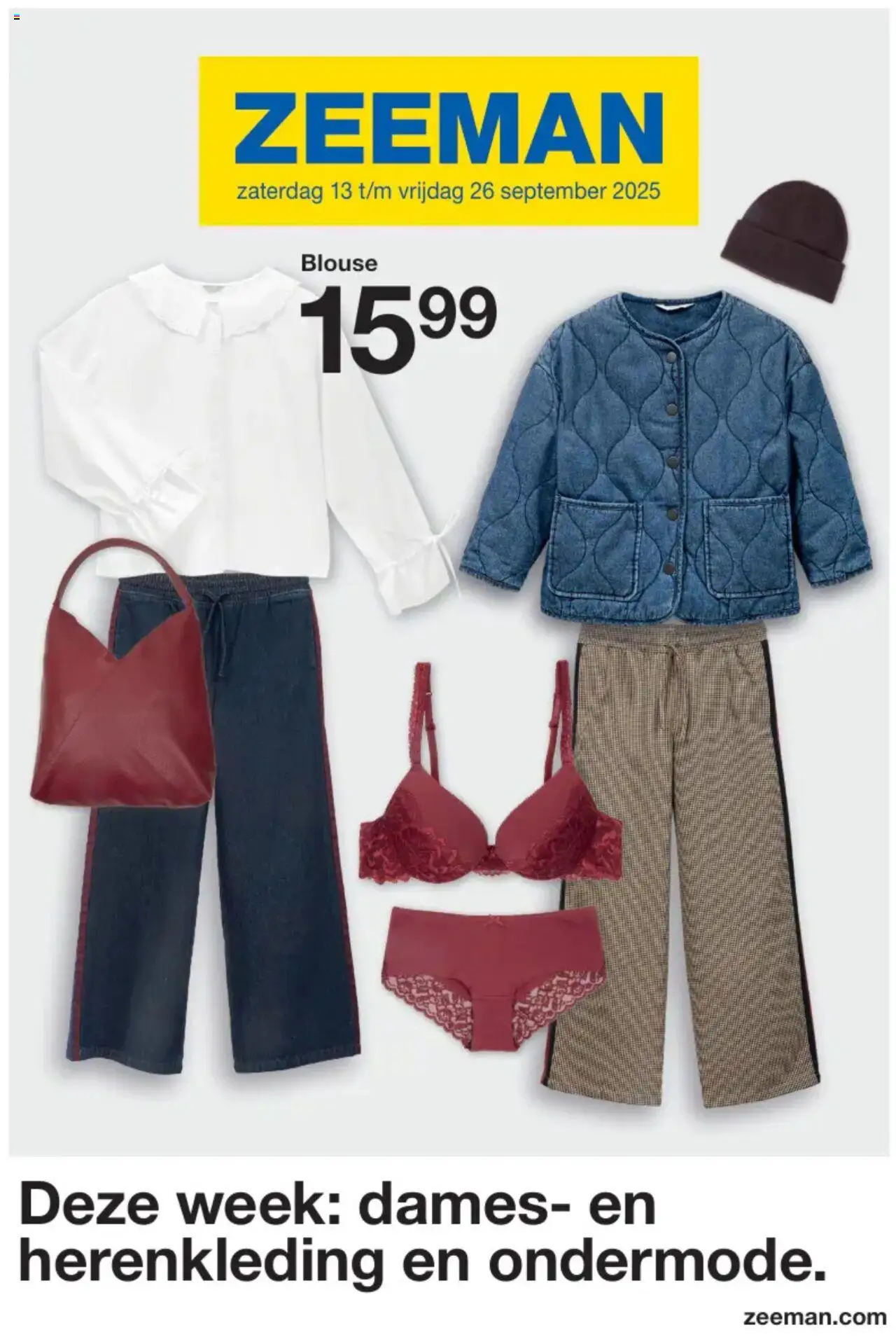 Zeeman shop Folder geldig vanaf 13/09/2025 - Paginanummer 1
