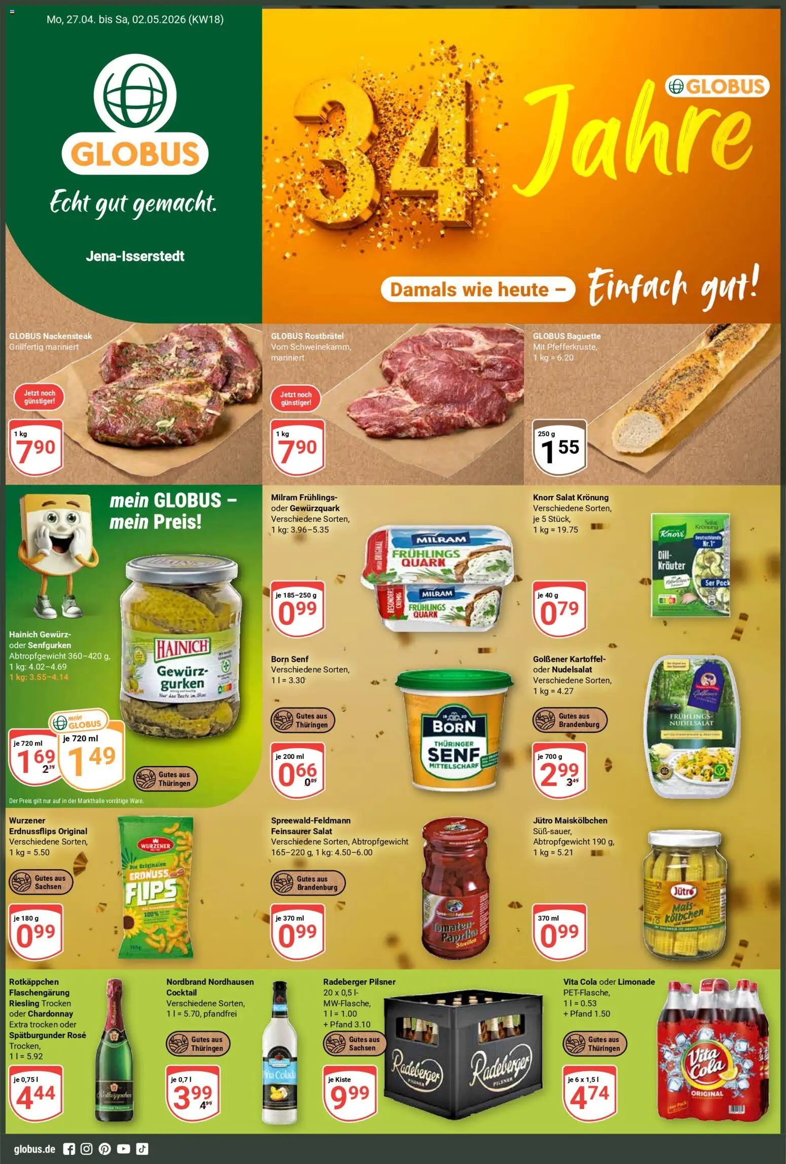 Vorschau von dem Prospekt des Geschäftes Globus, gültig ab dem 27.04.2026